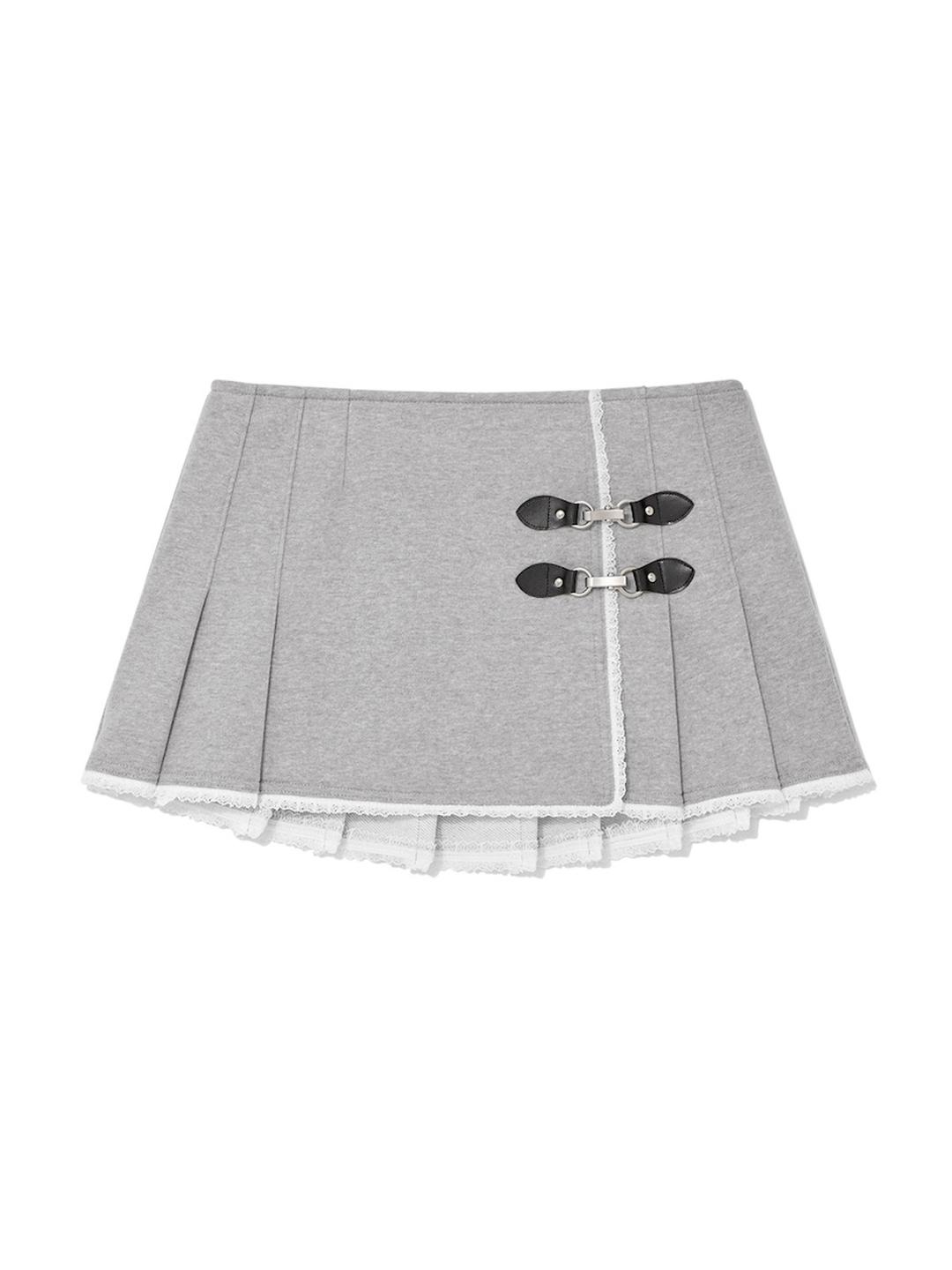 CIAO BUCKLE MINI SKIRT (GRAY)