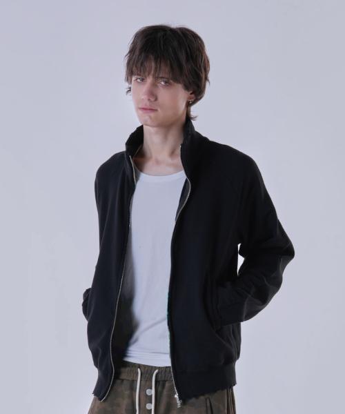 빈티지 하이넥 집업 블랙