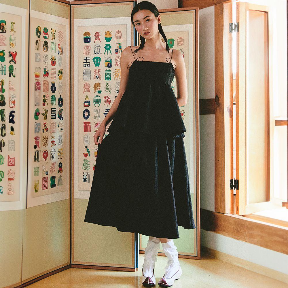 Bridal Camellia Bloom Two-Piece_black