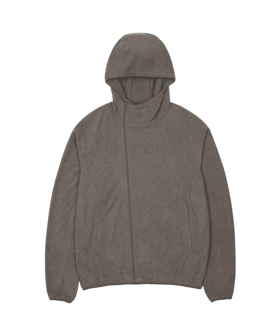 BUTTON FLEECE JACKET [BROWN]