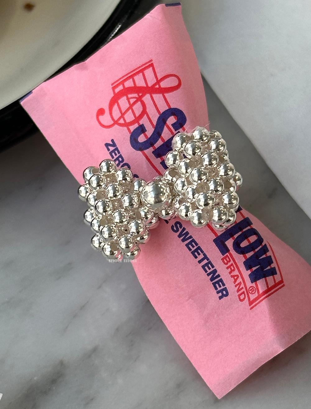 볼 리본 밴드 반지 ball ribbon band ring