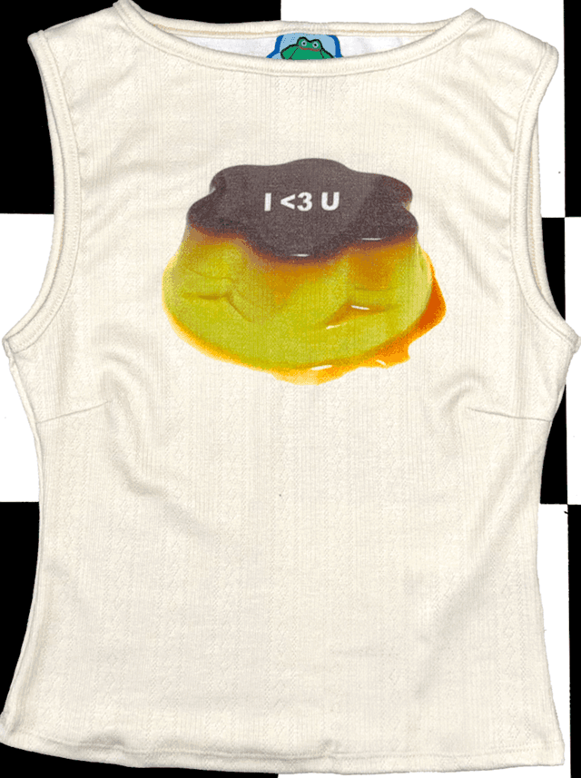 I LOVE YOU FLAN POINTELLE CAMI