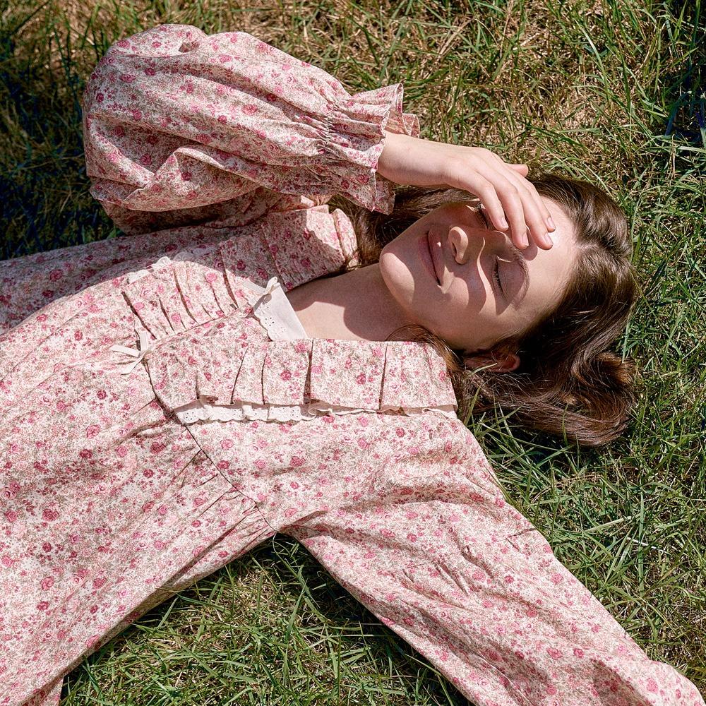 보니에 긴팔 투피스 크림 (40수)