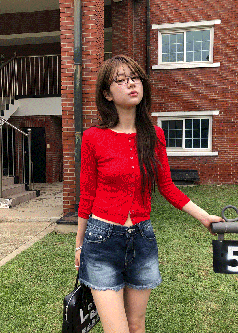 서울베이스드 [MADE] THREE-QUARTER SLEEVES SUMMER CARDIGAN*당일배송