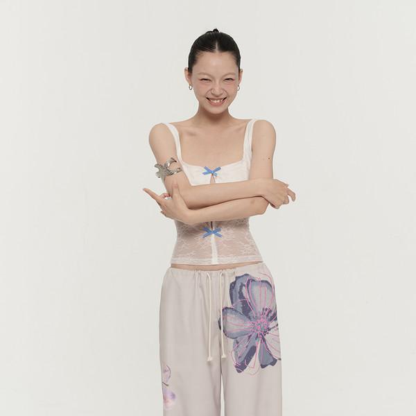 Loose Fit Flower Printed Casual Pants