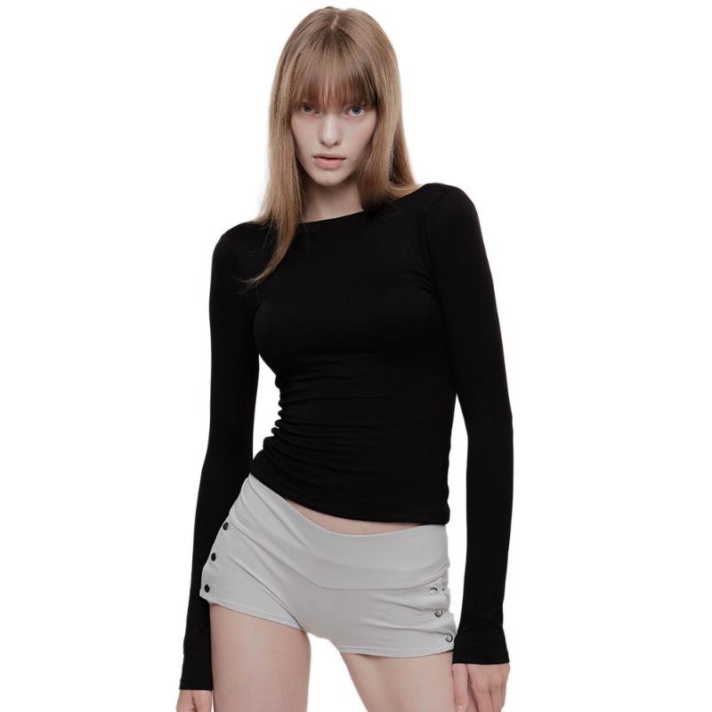 DEEP SCOOP BACK CONTOUR T (BLACK)