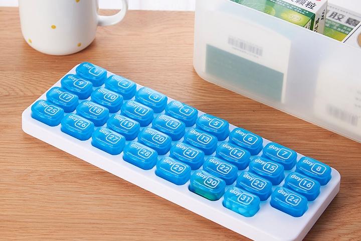 한달 알약통 휴대용약통 31일 약보관함 알약케이스 6colors