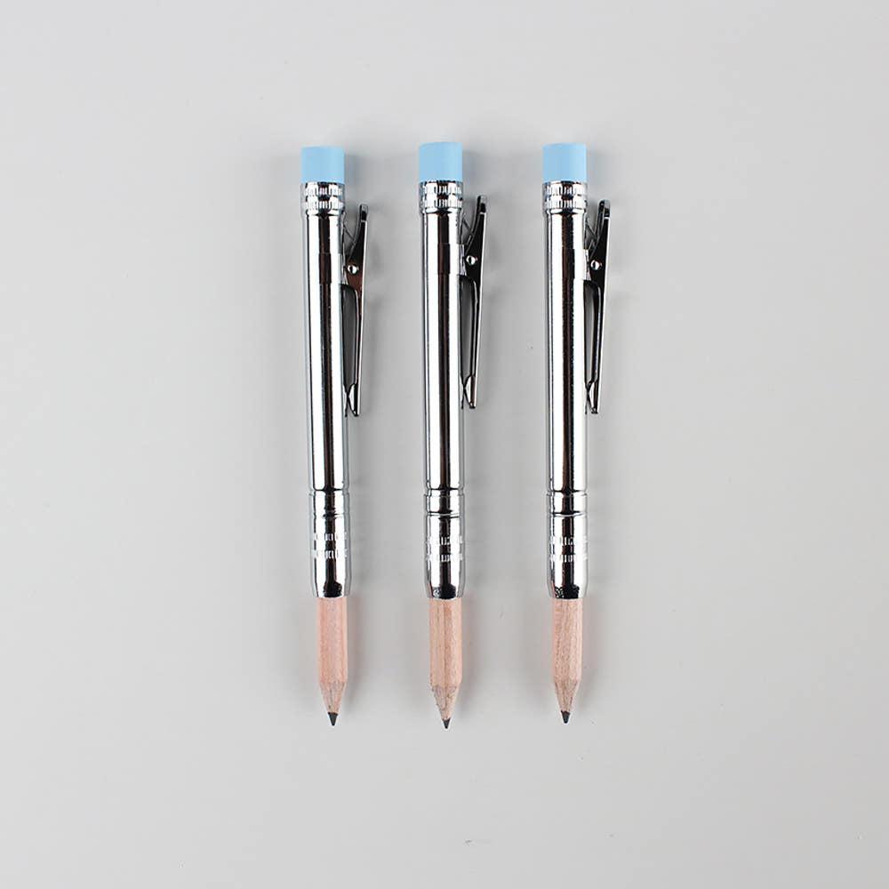 TOHKIN 하이칼라 실버 알루미늄 HB연필 보조축 홀더 세트 / 도쿄금속공업