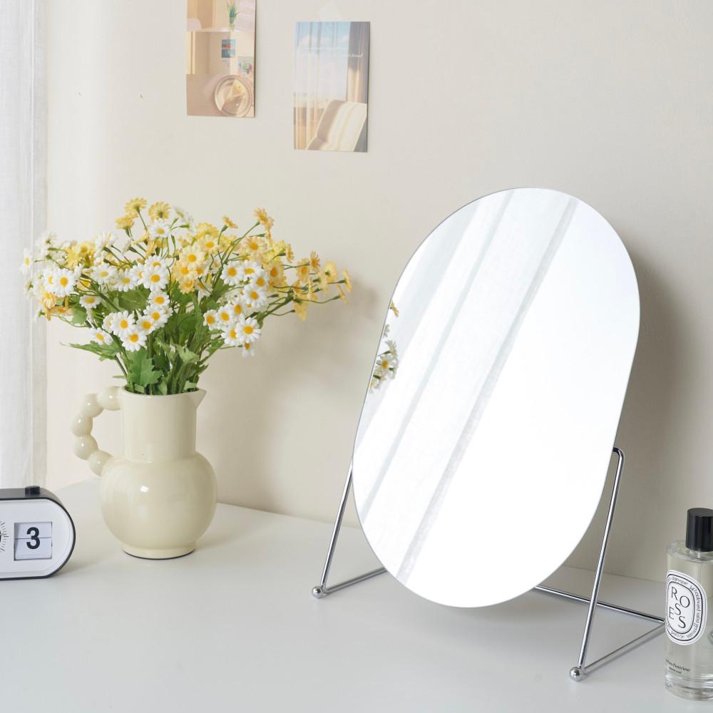 바이에스컴퍼니 미드센츄리 라운드 철재 탁상거울 화장대거울 인테리어 소품