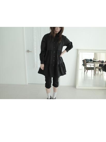 블랙 카프리 팬츠