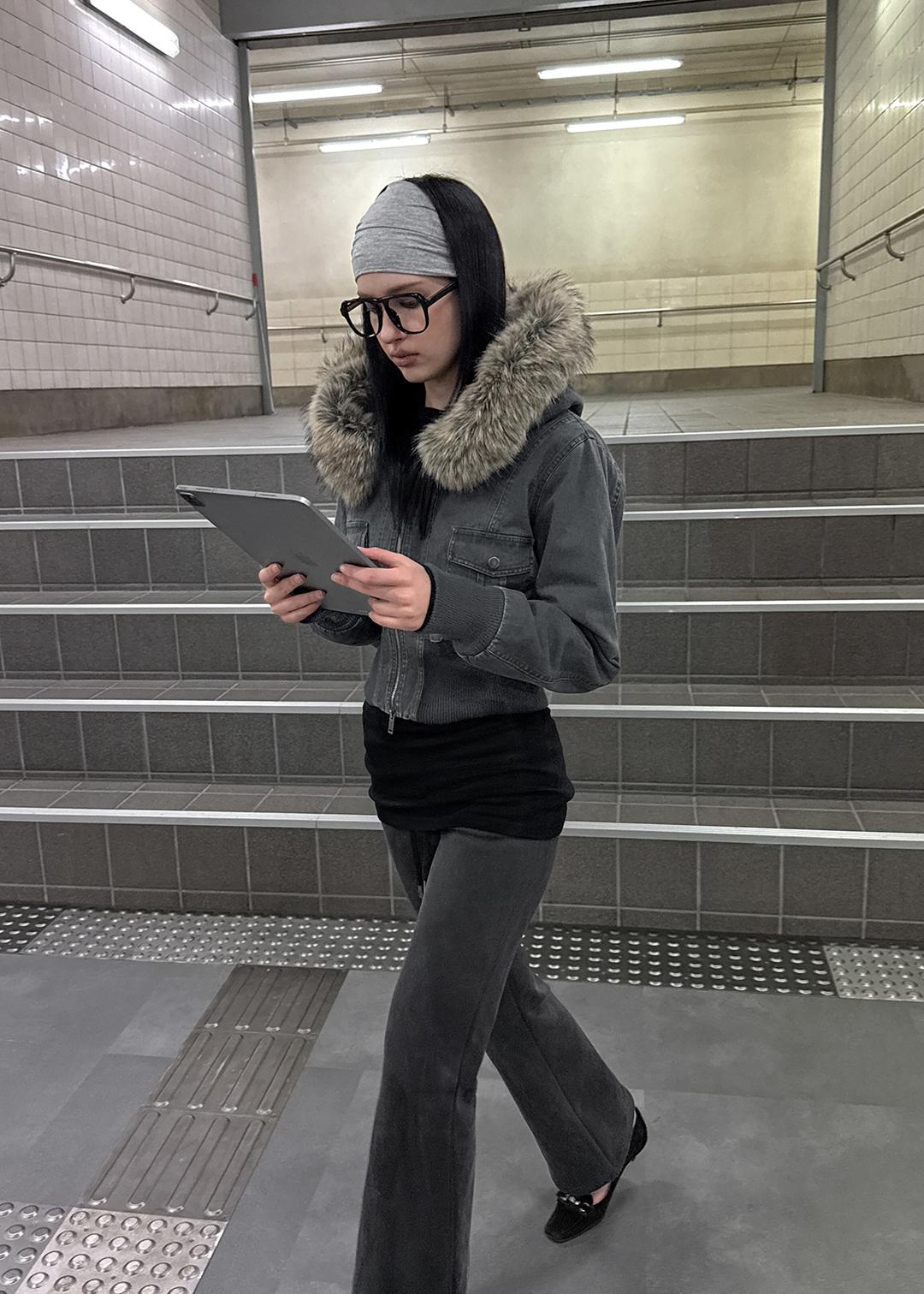 블랙업 [MADE] 쿠룸 퍼트리밍 워싱 후드 점퍼 (4온스)