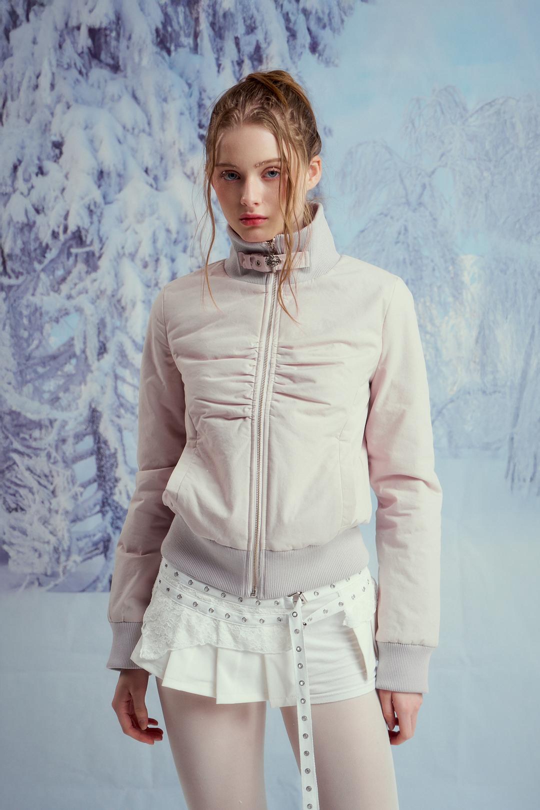 SHIRRING BUCKLE JACKET (PINK)