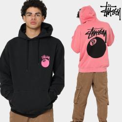 스투시 후드 8볼 에잇볼 블랙 핑크 후드티셔츠