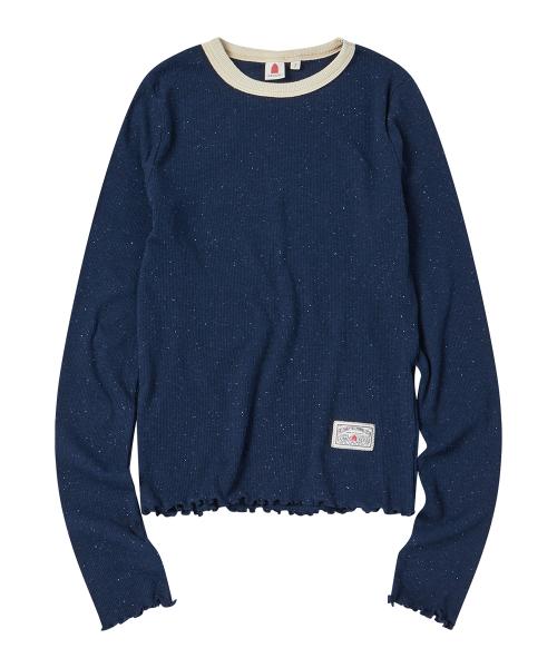W LAYERED T-SHIRT [NAVY]