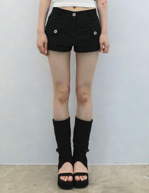 CARGO PANT SKIRT(BLACK)