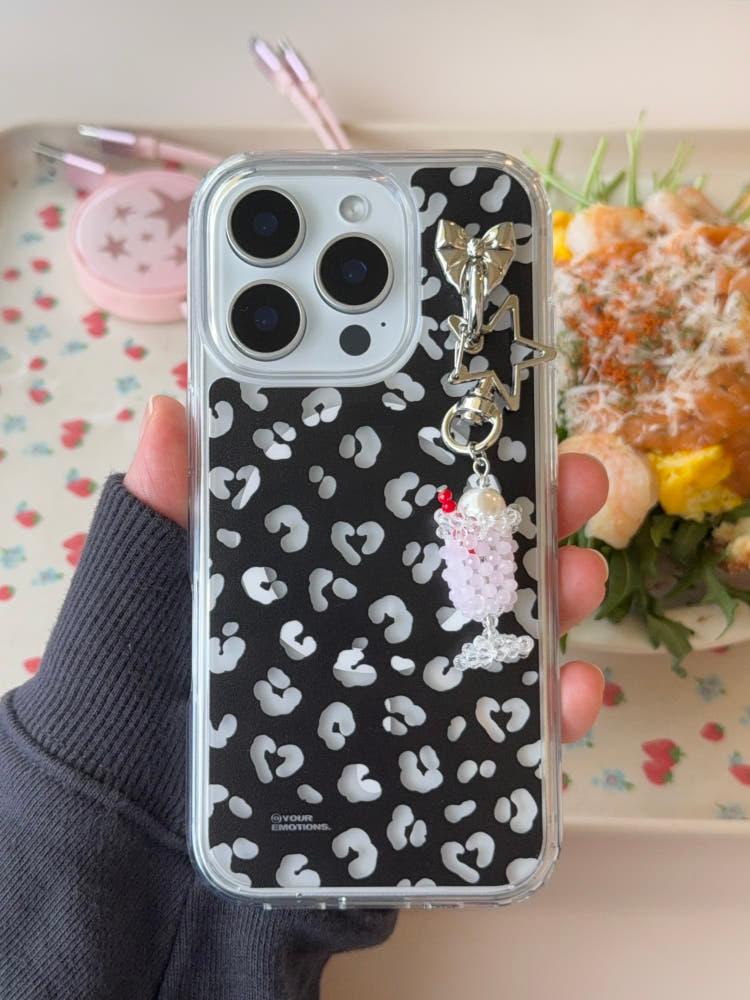 유어이모션 하트 레오파드 젤하드 케이스 2colorㅣ아이폰 16pro