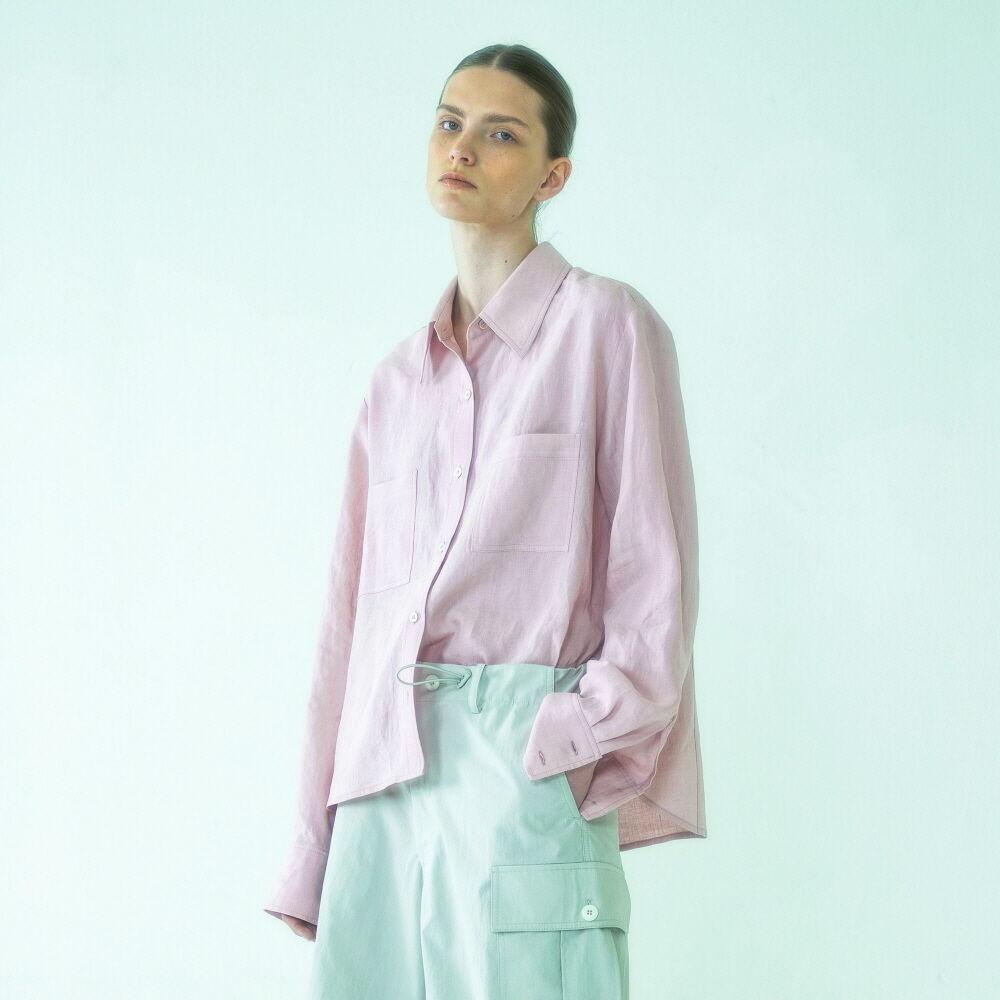 Shirts Button Linen Pink