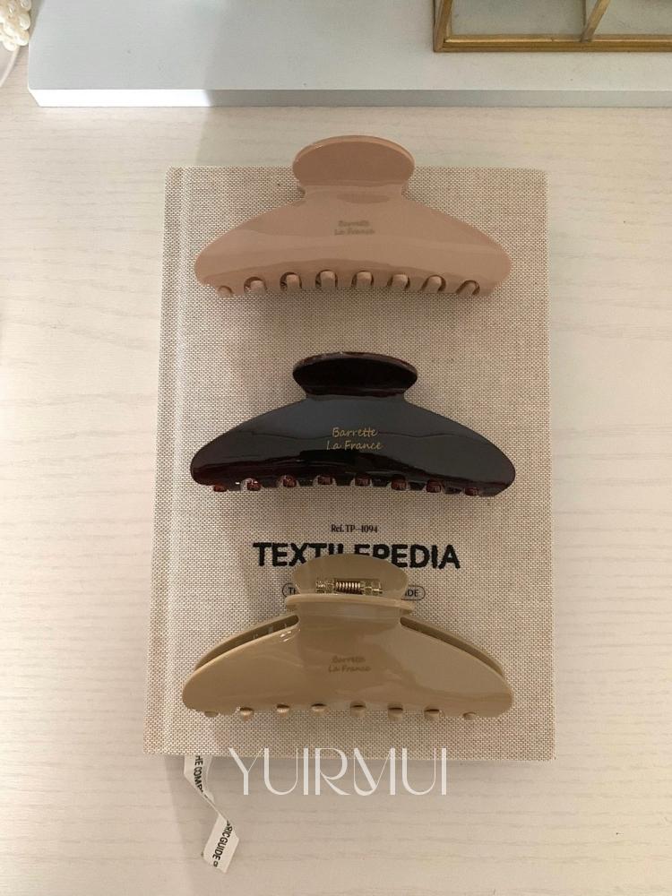 유이르무이 어텀 오레 프렌치 셀룰로오스 반달 헤어 집게핀 3color