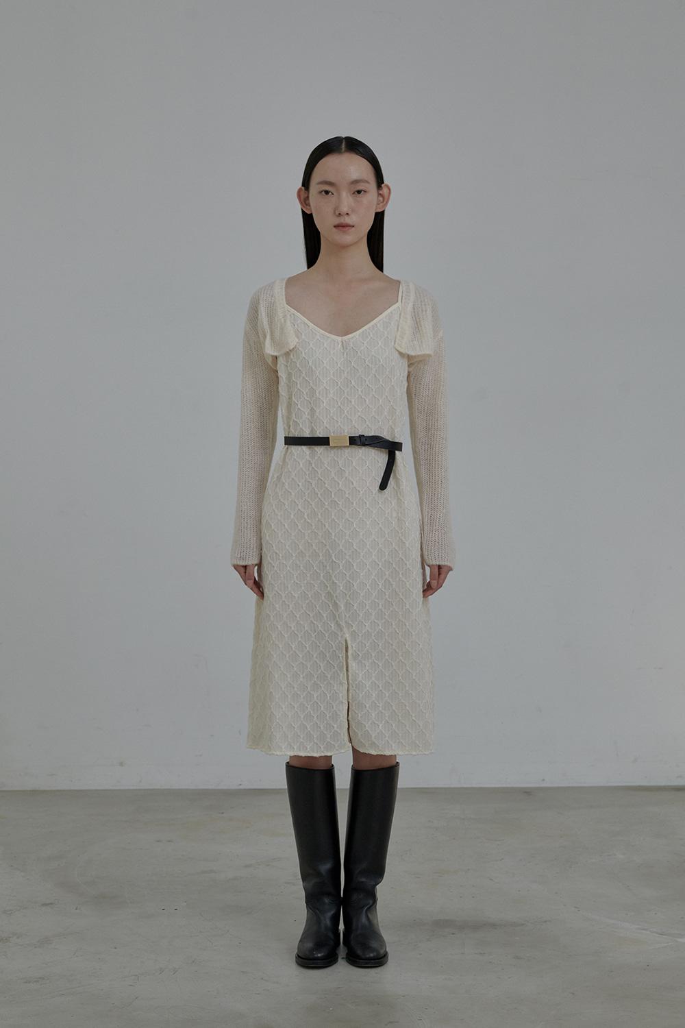 Sue slip dress-Cream