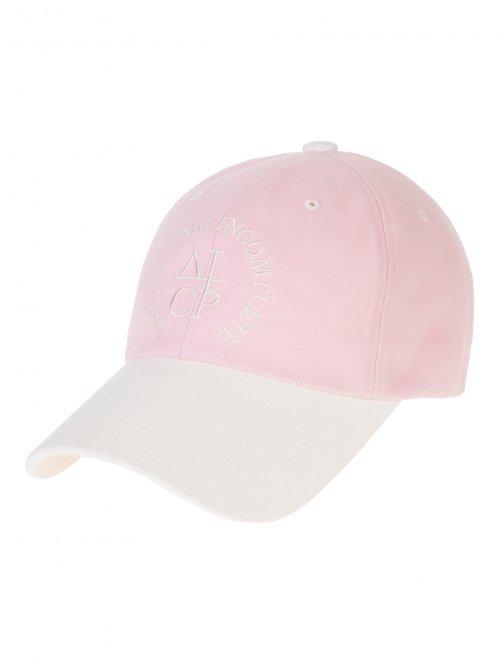 라운드 로고 볼캡 (화이트 & 체리 블러썸)