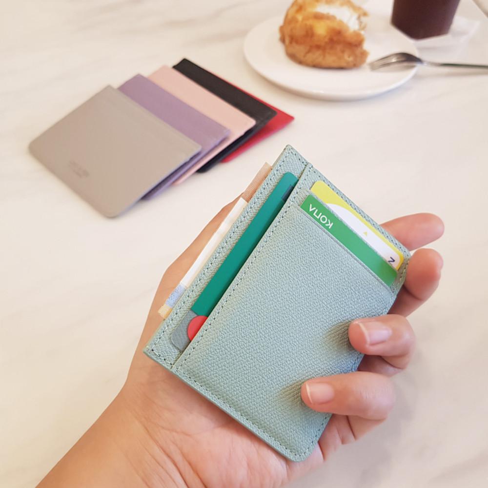 무료각인 앱송 소가죽 카드 명함 지갑 남자 여자 단체 선물 10 20대 양면 카드홀더