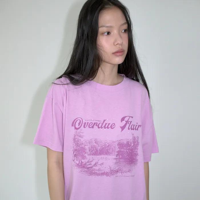 VINTAGE PRINTING T-SHIRT_PALE PINK