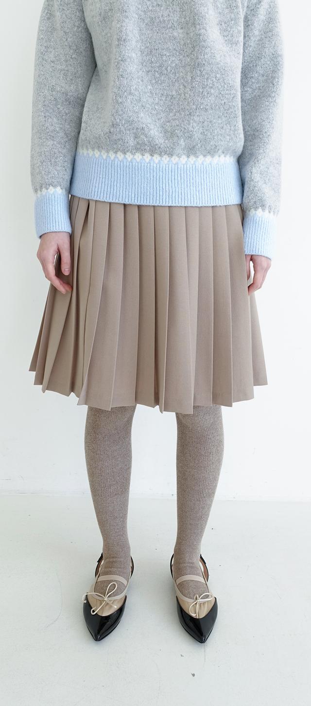 classic pleats midi skirt