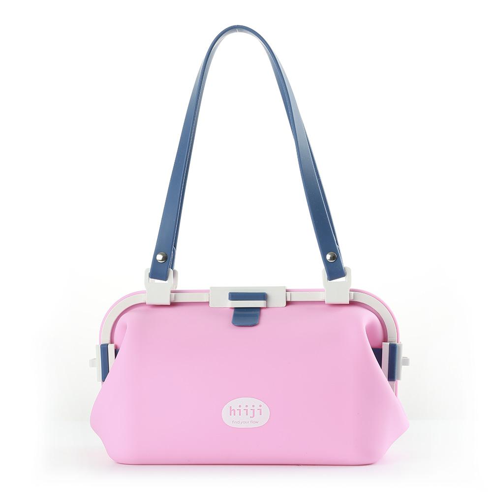 히지 실리콘 수영가방 젤리박스 페일핑크 L