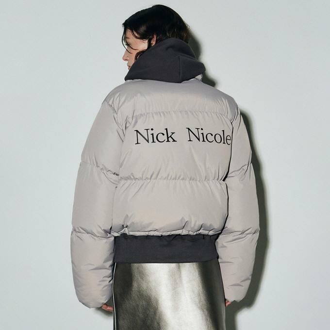 NICOLE VOLUME PUFFER SHORT PADDING_GRAY
