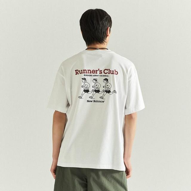 NBNED22563 / UNI NB BOY 러너스 클럽 그래픽 반팔티 (WHITE)
