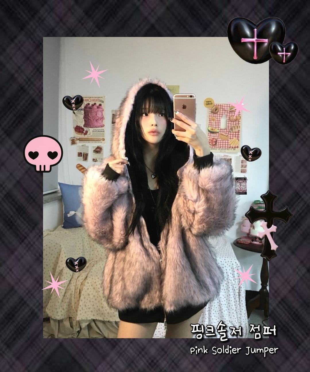 12/4 순차발송🍓지금입기딱) 핑크솔저 점퍼