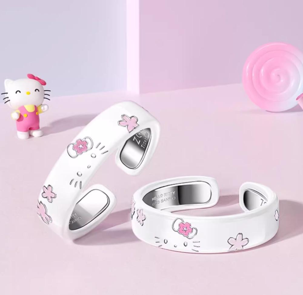 정품 헬로키티 패션링 귀여운 예쁜 여친선물 트임 반지