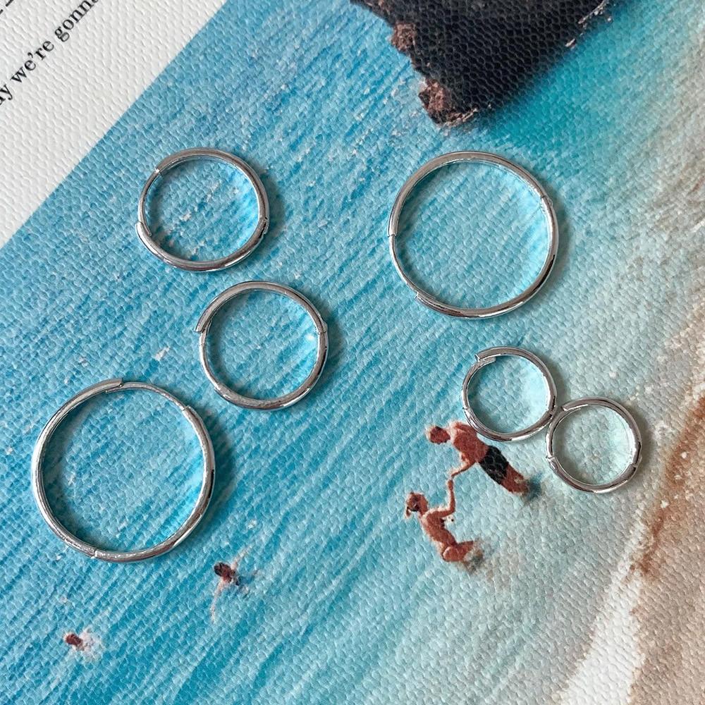 실버925 1.5mm원터치링귀걸이 베이직은귀걸이 3가지사이즈