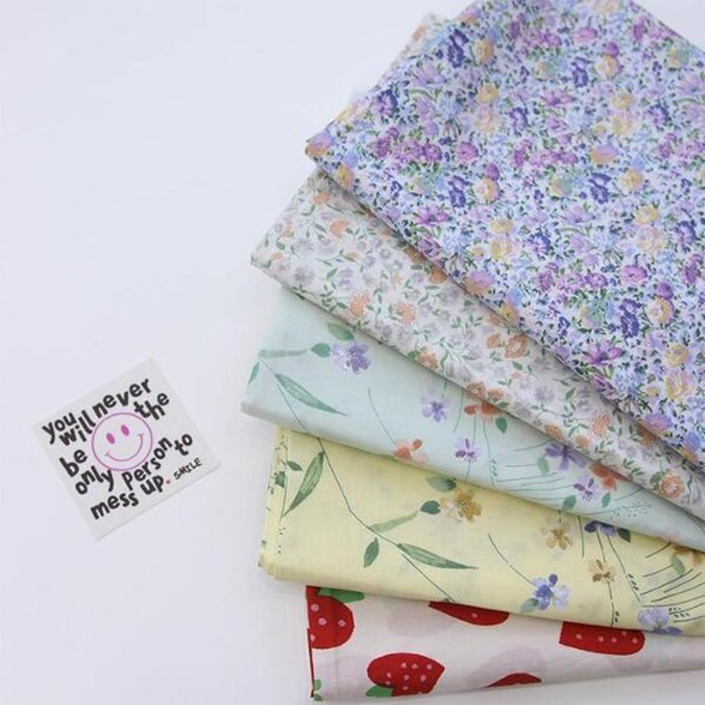 대폭 60수 아사 면원단 과일과 플라워 5종 D9