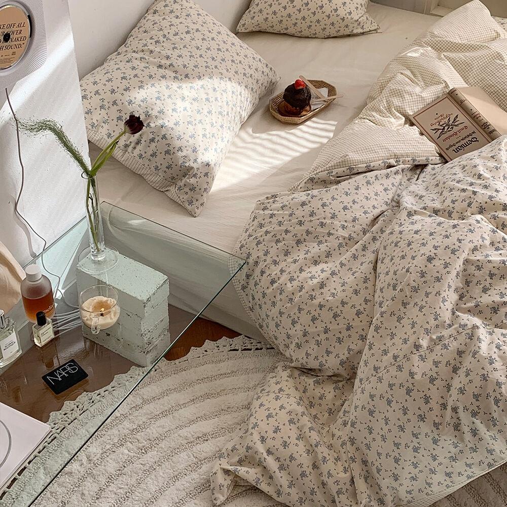 콜미 블루 플라워 베딩세트