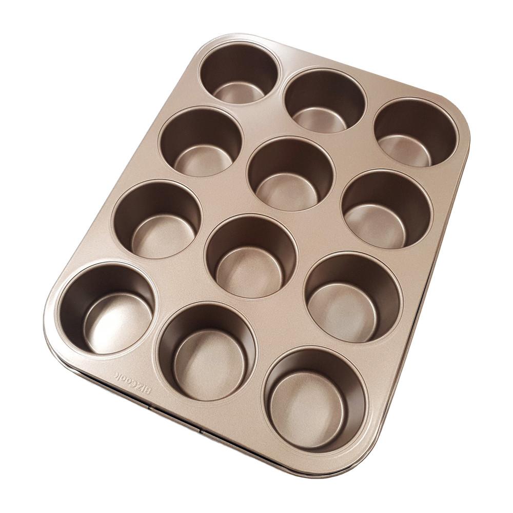 비즈쿡 높은 머핀팬 12구 홈컵 컵케익 틀 몰드