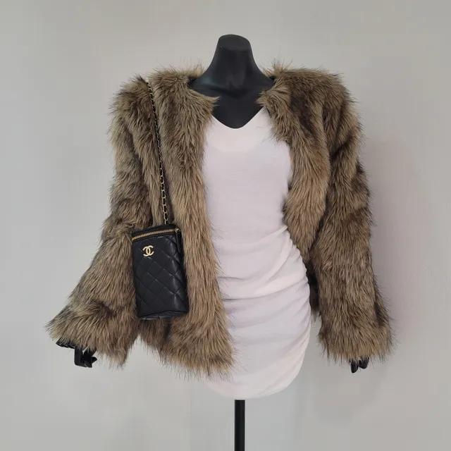 밍크 페이크 라쿤 퍼 자켓