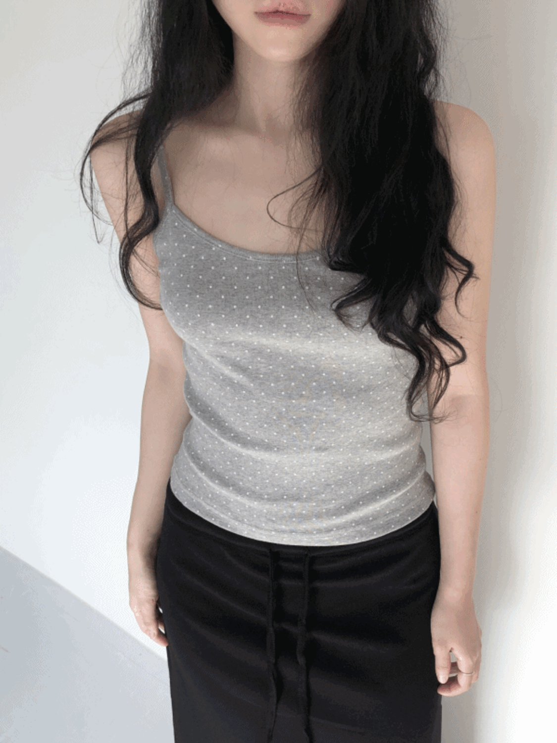 dot cotton sleeveless (4color) / 도트 코튼 슬리브리스