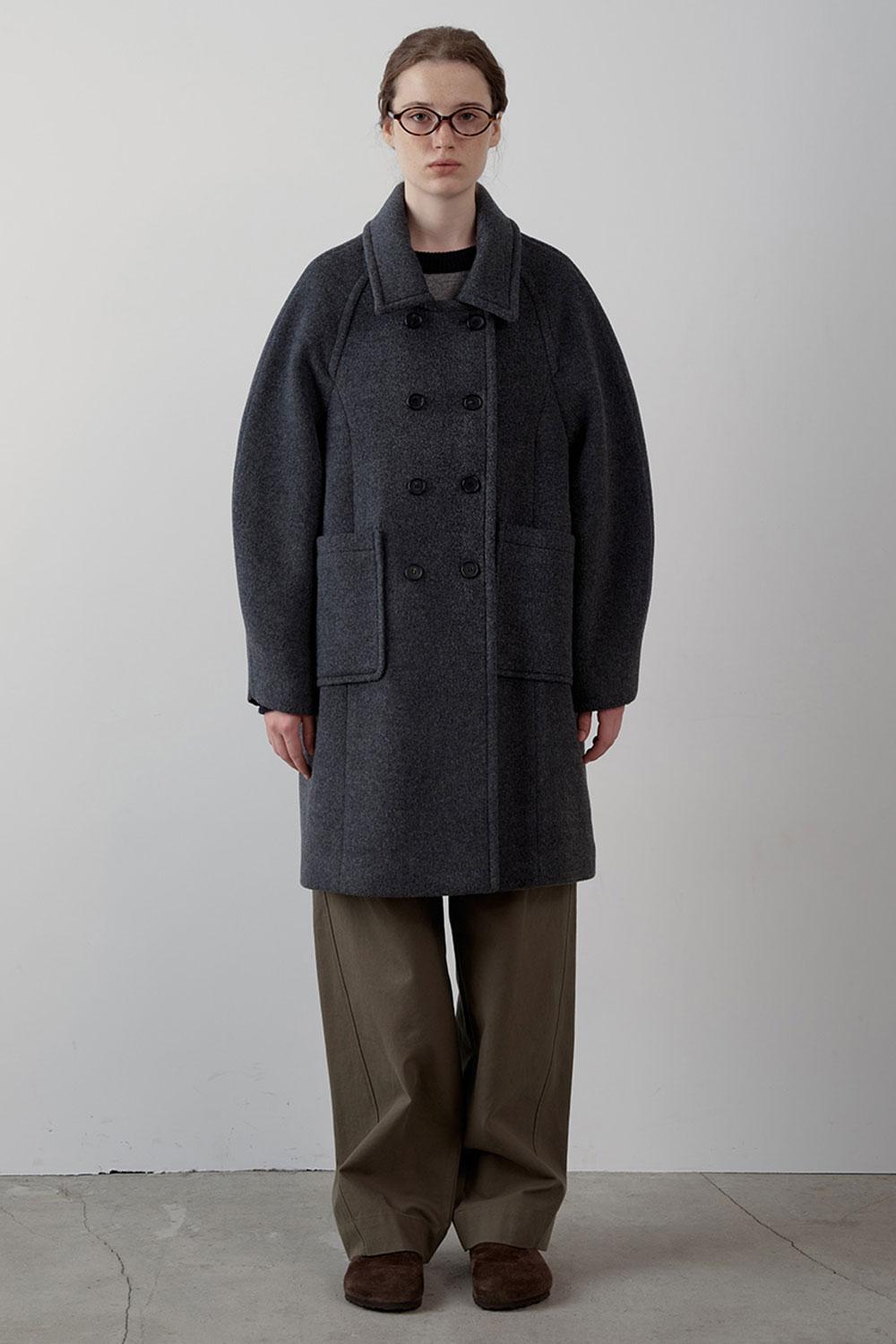 [2차]cashmere classic double coat_charcoal