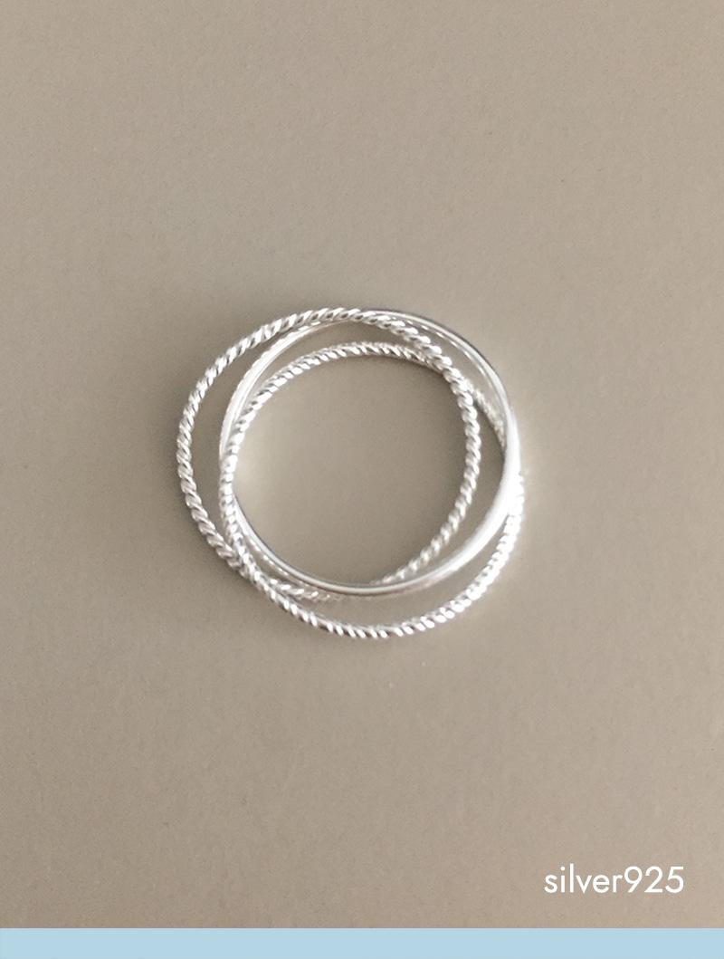 모앳 triple layered ring (silver925)