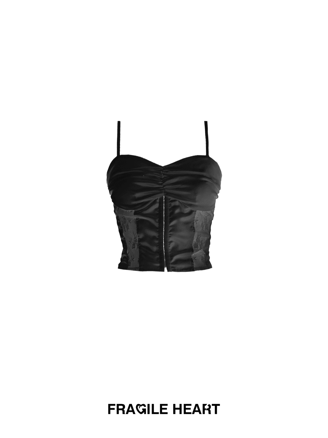 [FRAGILE HEART] Center Hook Lace See-through Sleeveless