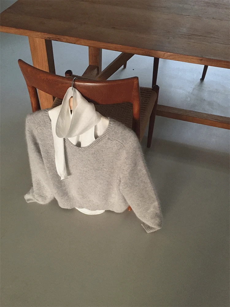 파넬 타이 블라우스(2color)