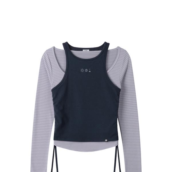 TWIN LAYERED LONG SLEEVE (NAVY)