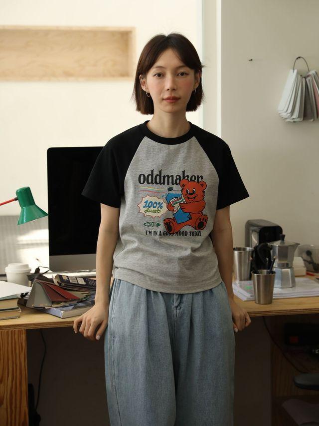 ODDMAKER 카툰 그래픽 티셔츠 (3 컬러)