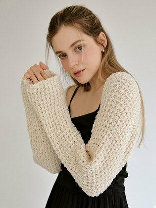 Nutty knit bolero 3color