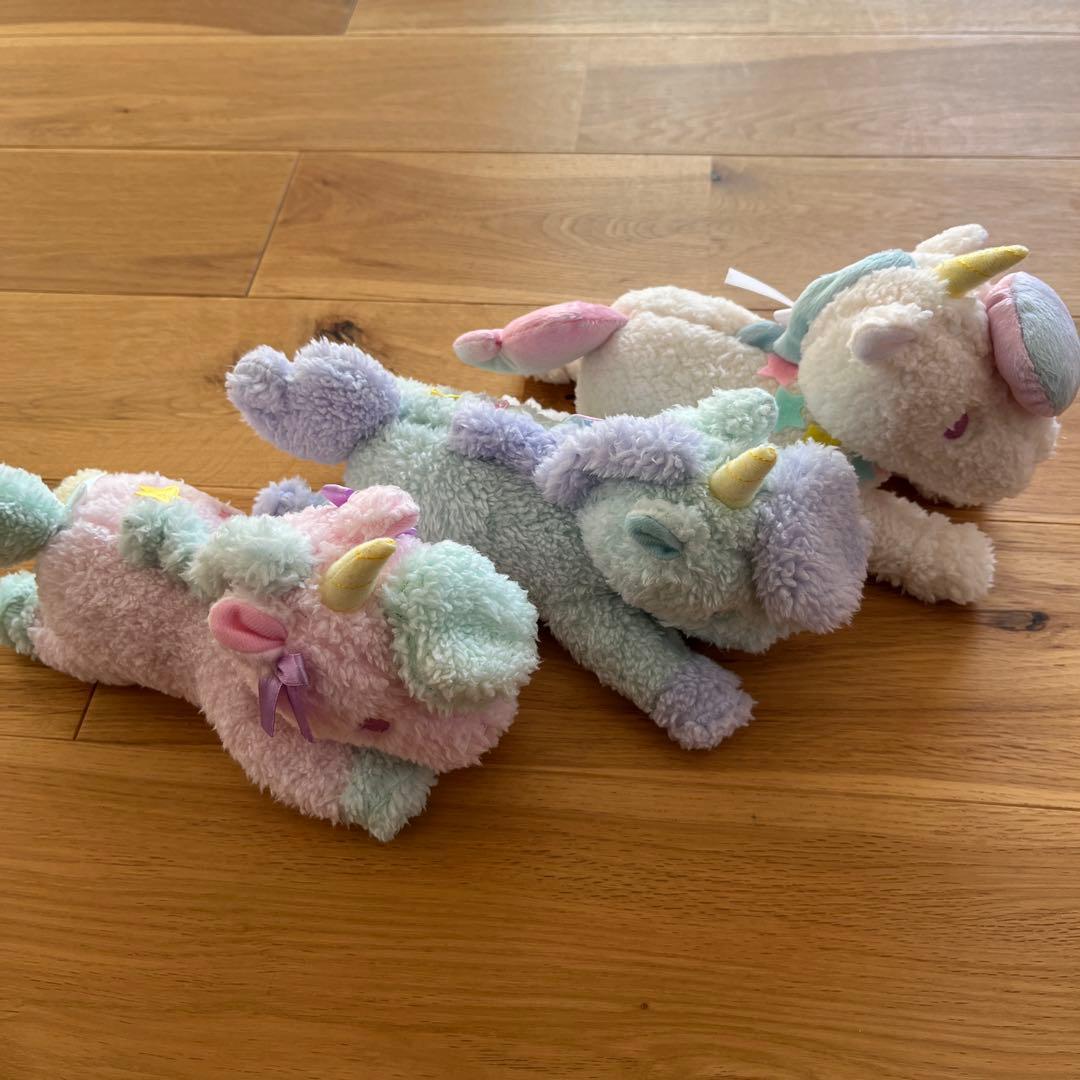 キキララ ユニコーンぬいぐるみ 3体セット サンリオ