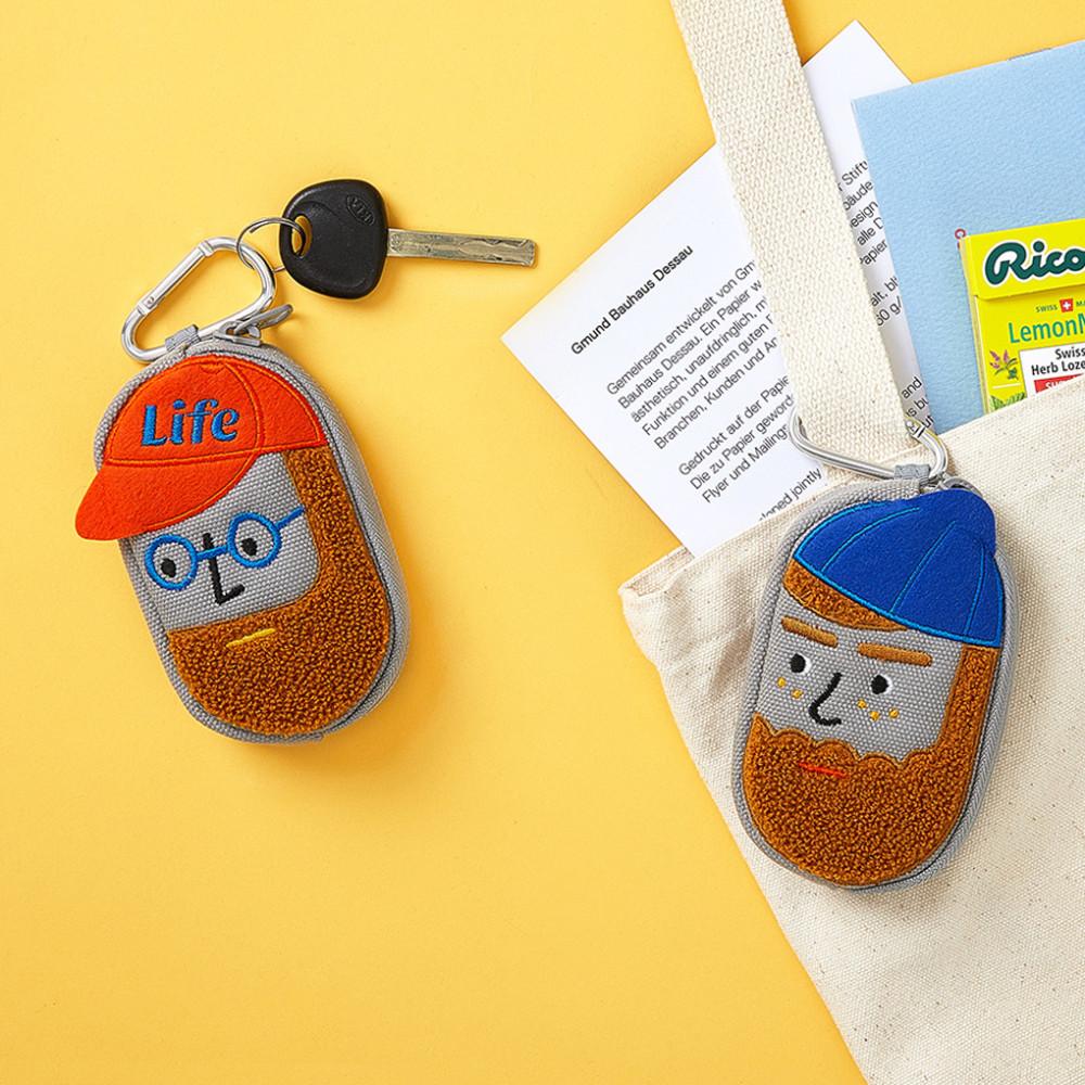 부클 에어팟 키링 파우치 주머니 유선 줄 이어폰 케이스