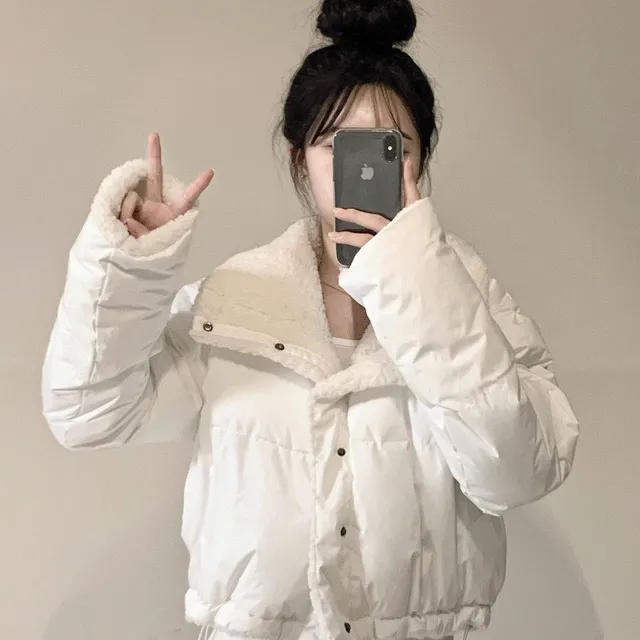 [주문폭주✨/양면패딩] 1+1 뽀글이 양털 크롭 패딩 점퍼