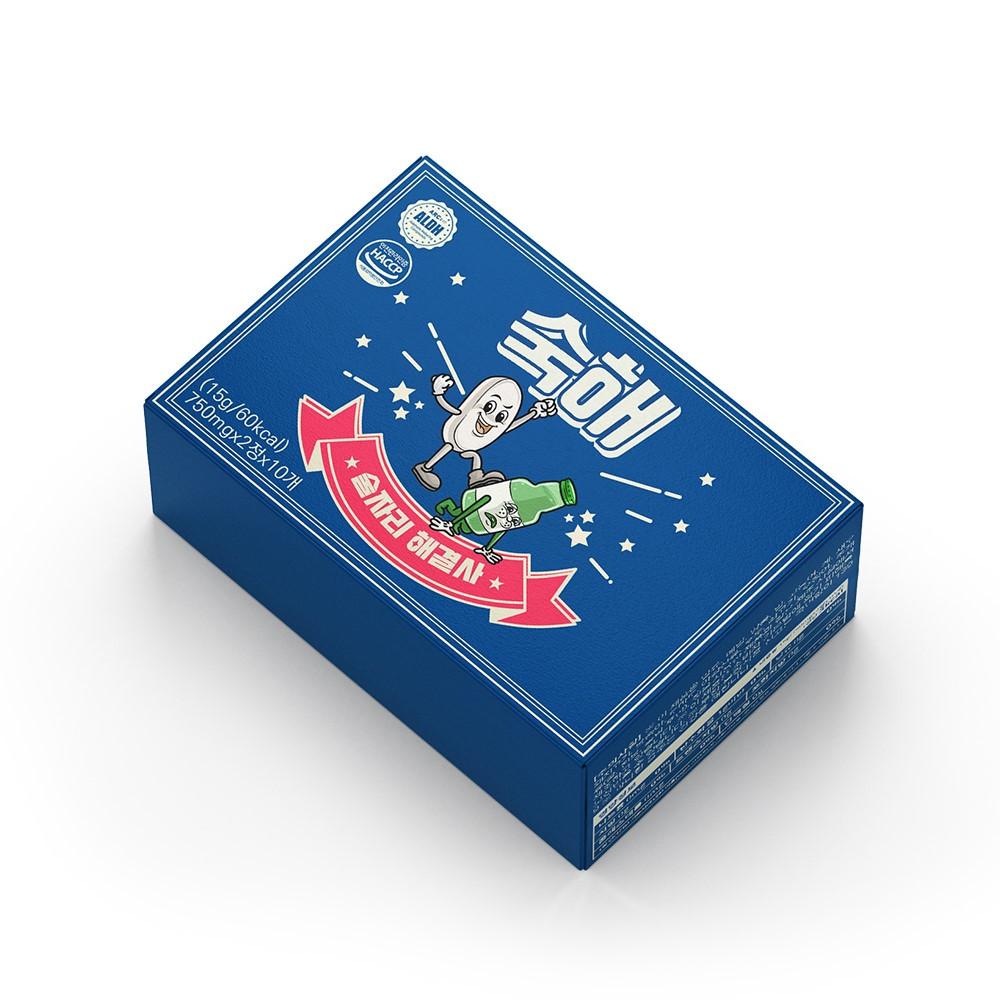 숙해 숙취 해소제 술자리 해결사 ALDH 효소 대용량 1박스 20정 국산