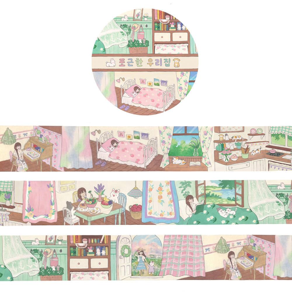 포근한 우리집 일러스트 마스킹테이프